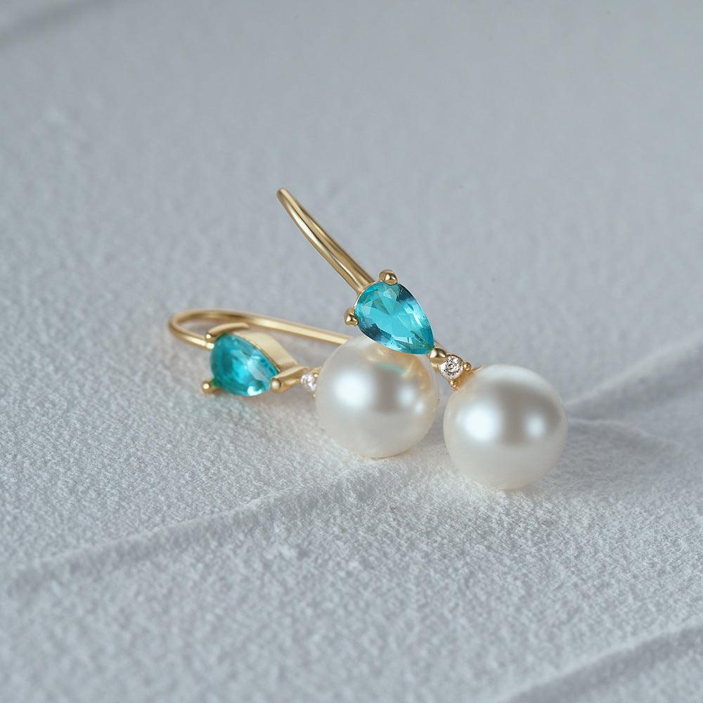 Vintage Pearl Gemstone Earrings